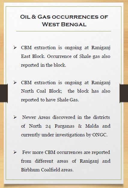 Oil & Gas occurrences of West Bengal
