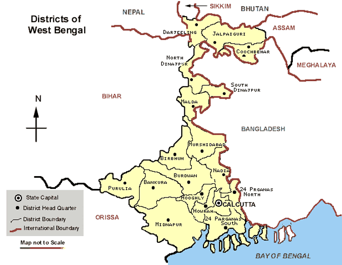 political map of west bengal